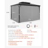 Závesy do záhradného altánku, 4 panely so zipsom, 12'×10'×6.7' sivé