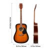 Dreadnought akustická gitara 41 in / 1041.4 mm sunburst s púzdrom