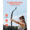 Luk recurve s šípmi, 60 inch drevený rozoberateľný pravá ruka 30 lbs