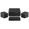 Ochranný kryt na záhradný nábytok 4 ks 420D nepremokavý čierny