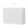 Papierové tašky s rukoväťou 100 ks 16×6×12 in biele recyklované