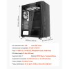 Počítačová skrinka mid-tower, sklo, 3×120 mm argb, gpu do 320 mm