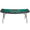 Skladací pokerový stôl pre 7 hráčov 1828.8 mm filc, opierky, držiaky