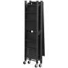 Skladací regál 3 police, 30W×13D×36H inch, 5 koliesok, 4 háčiky