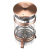 French press 1 l borosilikátové sklo, nerezový filter, medený