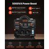 Napäťový transformátor 5000VA, 110/220V, 3×US/3×EU zásuvky, LCD, istič