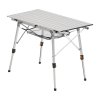 Skladací kempingový stôl z hliníka, nastaviteľná výška, sieťka