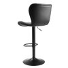 Súprava 2 barových stoličiek, výškovo nastaviteľné, otočné, čierne