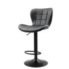 Súprava 4 barových stoličiek, otáčacie, výškovo nastaviteľné, čierne