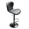 Súprava 4 barových stoličiek, otáčacie, výškovo nastaviteľné, čierne