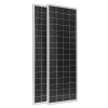 Solárna sada 2×100W 12.8V 50Ah lifepo4 40A regulátor 800W menič