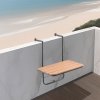 Závesný balkónový stolík 25×24" 4-polohový na zábradlie 1"–8.27"