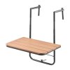 Závesný balkónový stolík 25×24" 4-polohový na zábradlie 1"–8.27"