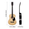 Akustická dreadnought gitara 39 in / 990.6 mm prírodná, set s obalom