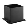 Pätka na stĺpik 8 ks 3.6×3.6 inch / 92×92 mm uhlíková oceľ čierna