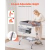 Prebaľovací stôl skladací, nastaviteľná výška, uzamykateľné kolieska