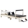 Skladací pilates reformer s boxom, pružiny a lanko, nosnosť 400 LBS