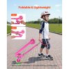 Detská kolobežka 2-kolesová led kolesá nast. riadidlá, 49,9 kg, ružová