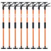 Telescopická podporná tyč 8 ks, 116-290 cm oceľ, nosnosť 70 kg