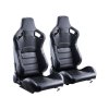 Pretekárske sedadlá 2 ks, nastaviteľné, pvc koža, hr pena, na gokarty