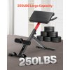 Rímska lavica na hyperextension, 250 lbs, nastaviteľná a skladacia