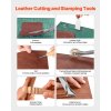Sada nástrojov na kožené práce 72 pcs s prenosnou taškou na razenie