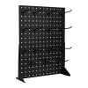 Stolový pegboard stojan 43×33 cm, 15 háčikov, valcovaná oceľ, čierny