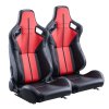 Závodné sedadlá 2 ks nastaviteľné, pvc, q235b posuv pre gokarty a autá