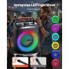 Karaoke systém 30 W, 6.5-inch bluetooth, 2 bezdrôtové mikrofóny, led