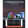 Karaoke systém 30 W, 6.5-inch bluetooth, 2 bezdrôtové mikrofóny, led