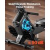 Veslovací trenažér magnetický, 16 úrovní, skladací, nosnosť 158 kg