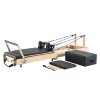 Skladací pilates reformer z dreva, dvojitý odpor, s boxom, do 400 lbs