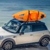 Strešný nosič na kajak j-typ, 1 pár, skladací, s popruhmi, pre auto
