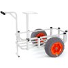 Plážový rybársky vozík 350 lbs, 2×16" pu kolesá, hliníkový, 8 držiakov