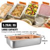 Sada 6 parných gastronádob z nerezovej ocele 20.9×12.8×5.9 inch, 20.5 L