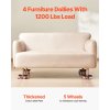Vozík na nábytok, nosnosť 1200 lbs, 5×360° kolies, oceľová doska
