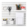 Plastový pegboard set 11"×11" 4 panely, príslušenstvo, biela