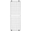 Mrežový panel na stenu 3 ks, 610×1828 mm, čierna oceľ, na vystavenie