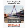 Zdvíhací popruh štvorramenný polyester s hákmi, nosnosť 3 Ton, 5Ft