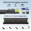 FOSSiBOT SP110 110W Foldable Solar Panel, 26% High Conversion Efficiency, Back Contact Cells, ETFE Coating, Multiple DC & USB Outputs, IP67 Waterproof for Outdoor/RV/Camping/Emergency