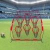Futbalová tréningová hádzacia sieť 2438.4×2438.4mm, 6 vreciek, červená