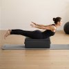 Pilates box pre reformer 25×17×9 in, pre sedenie, pu a drevo, čierny