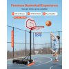 Prenosný basketbalový stojan s výškou 1,6–2,1 m, kolieska, sieť