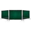 Zváracia clona 3 panely 1.74×2.34m plameňu odolná uv 12 kolies