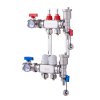 Rozdeľovač podlahového kúrenia 2 vetvy, 1/2" pex, nerez, s adaptérmi