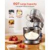 Stojanový mixér 5.7 L, 1500W, 6+P rýchlostí, 1.5 L mixér nerezová misa