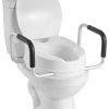 Zvýšené sedadlo na wc s opierkami, nosnosť 136,1 kg, zdvih 101,6 mm