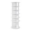 Otočný stojan na topánky 6 poschodí 360° otáčanie voľne stojaci biely