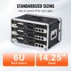 Rack skriňa 6U s hĺbkou 317,5 mm / 12.5 in, abs konštrukcia, madlo