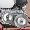 Hnacia spojka 2–8 hp, 2000 rpm, asymetrické kolesá, gumový pás
